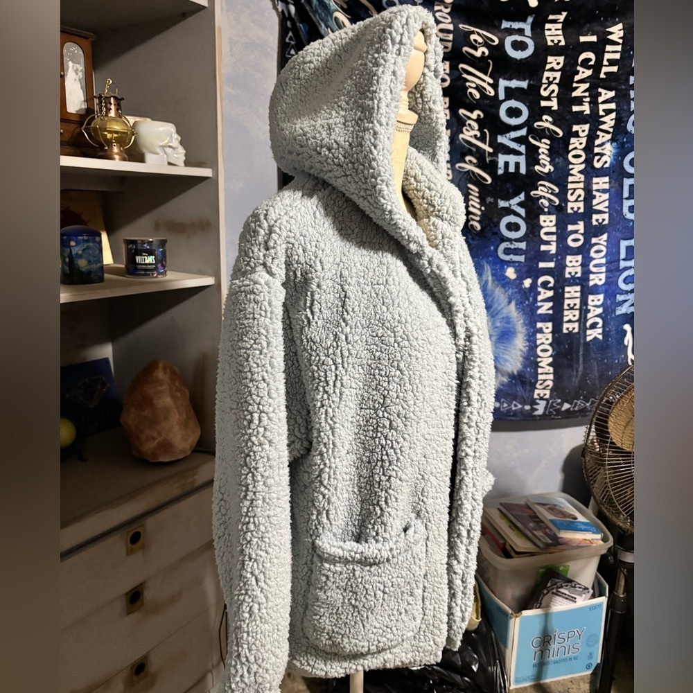 Aeropostale Light Blue Teddy Jacket small - Picture 5 of 10